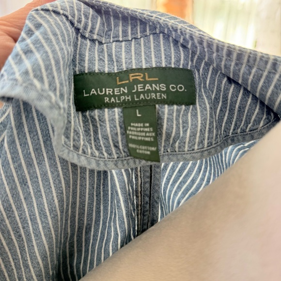 Ralph Lauren Blue Striped Utility Jacket - Picture 6 of 6